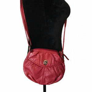 BUENO red vegan leather crossbody purse.